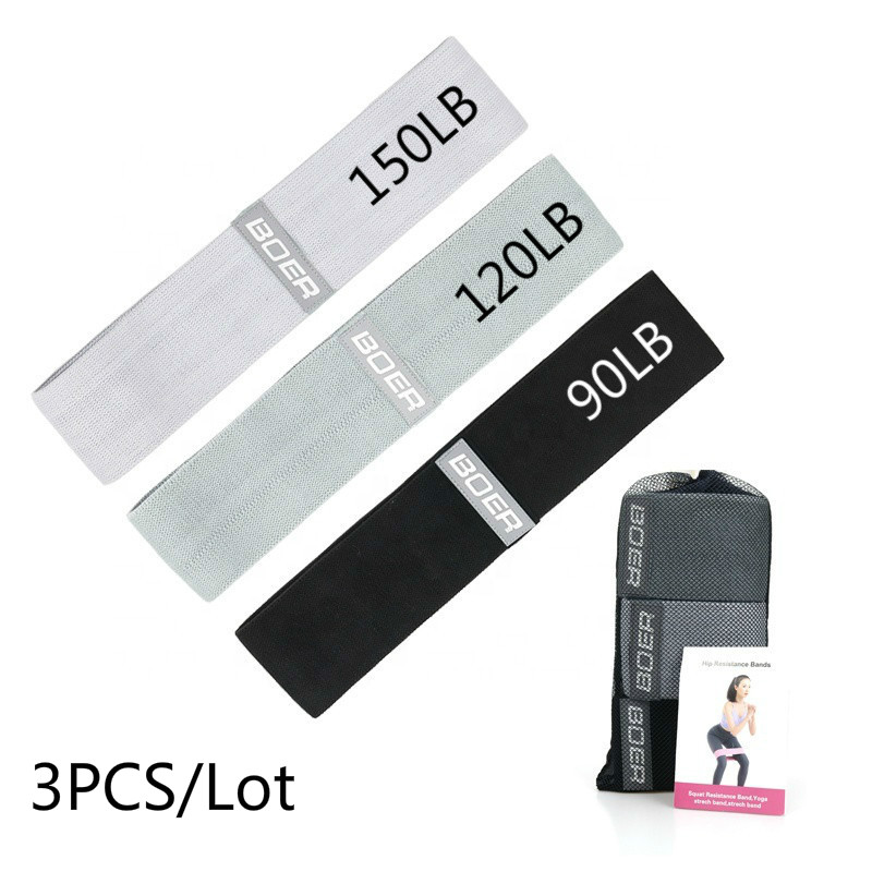 Home Gym Simple - 3PCS Women Men Fabric Resistance Bands