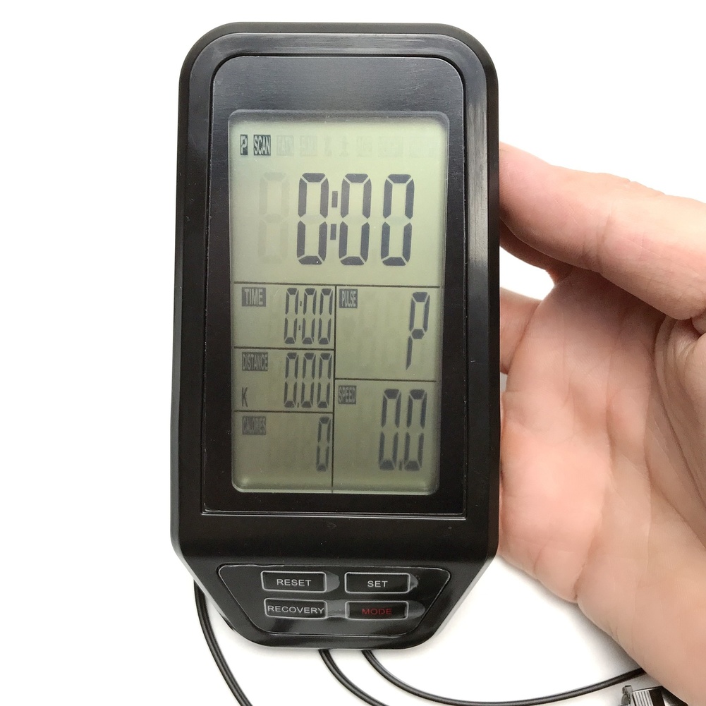 Home Gym Simple - Black Exercise Bike Computer Display Screen