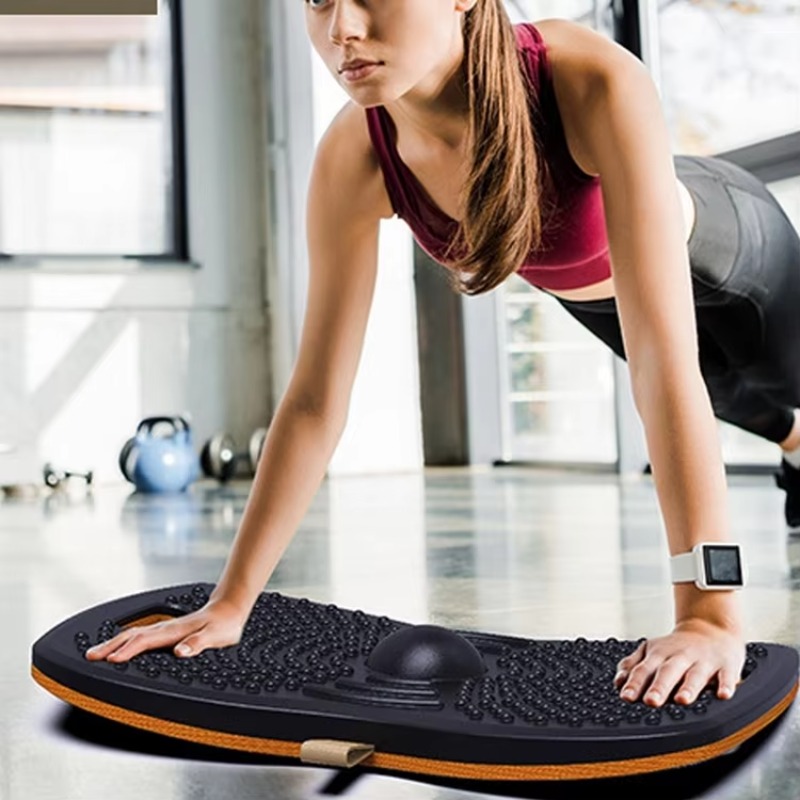 Home Gym Designs - Standing Desk Mat Anti-Fatigue Wooden Wobble