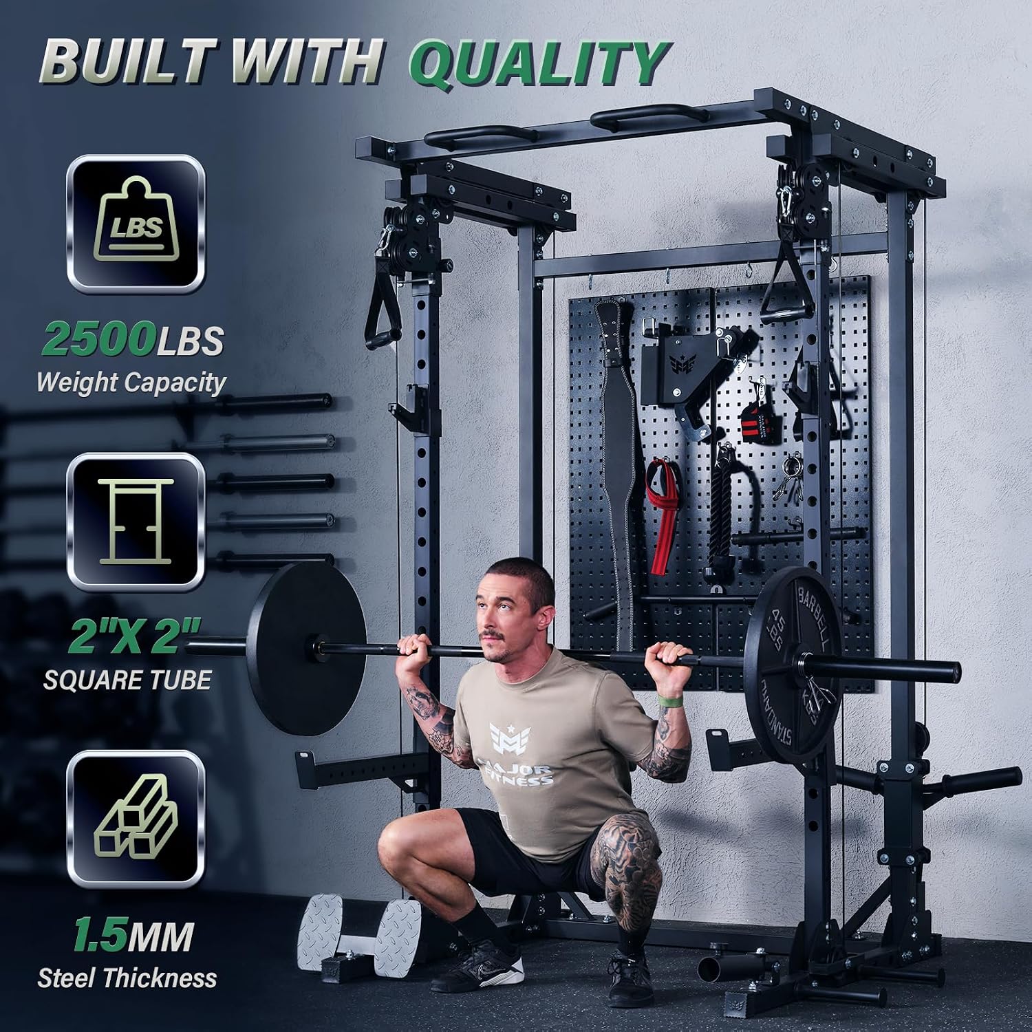 Pulley Home Gym - Drone3 Power Rack, 2500lbs Multi-Function Home