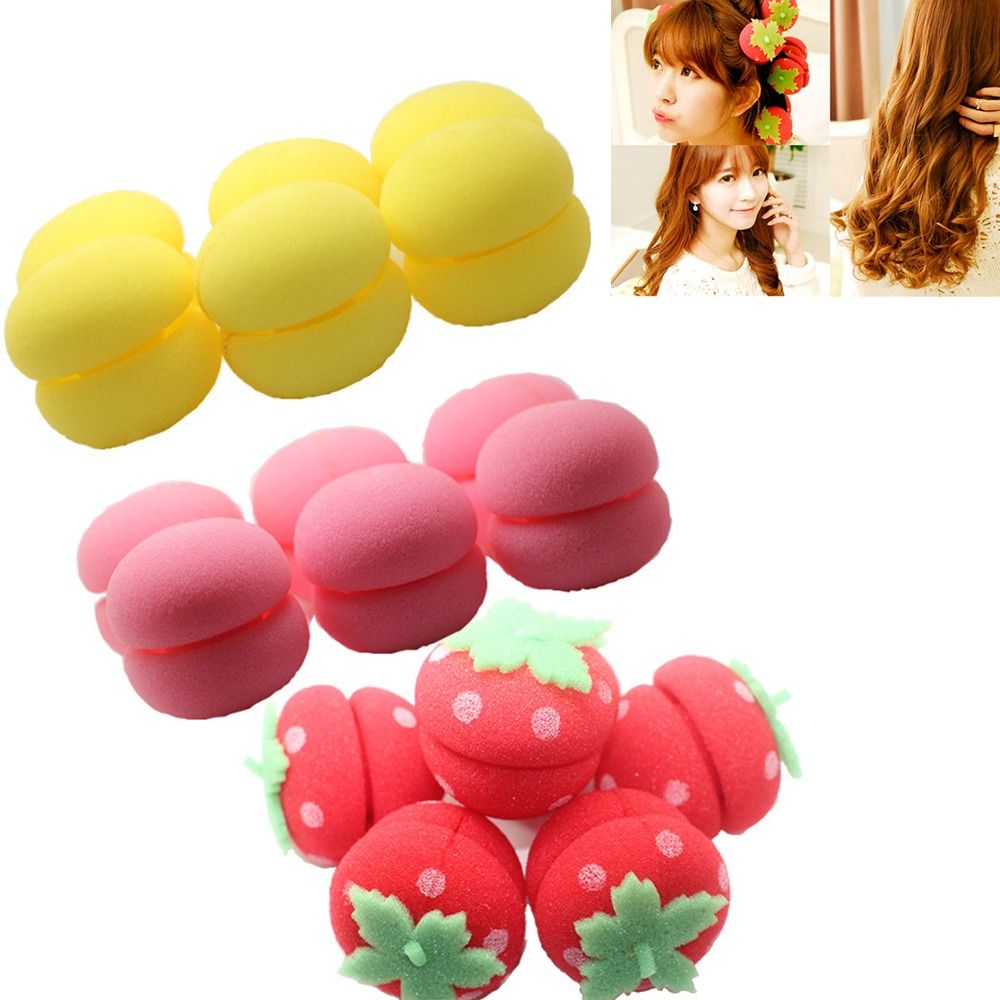 Preacher Curl Pad - 6PCS Sponge Rollers Curlers Strawberry Balls