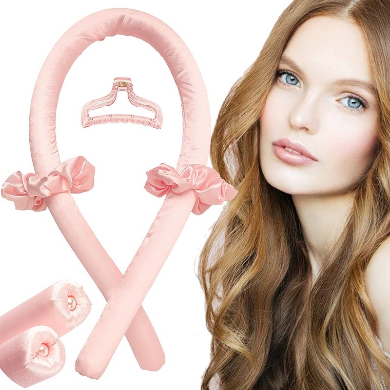 Preacher Curl Pad - Heatless Curling Rod Headband No Heat