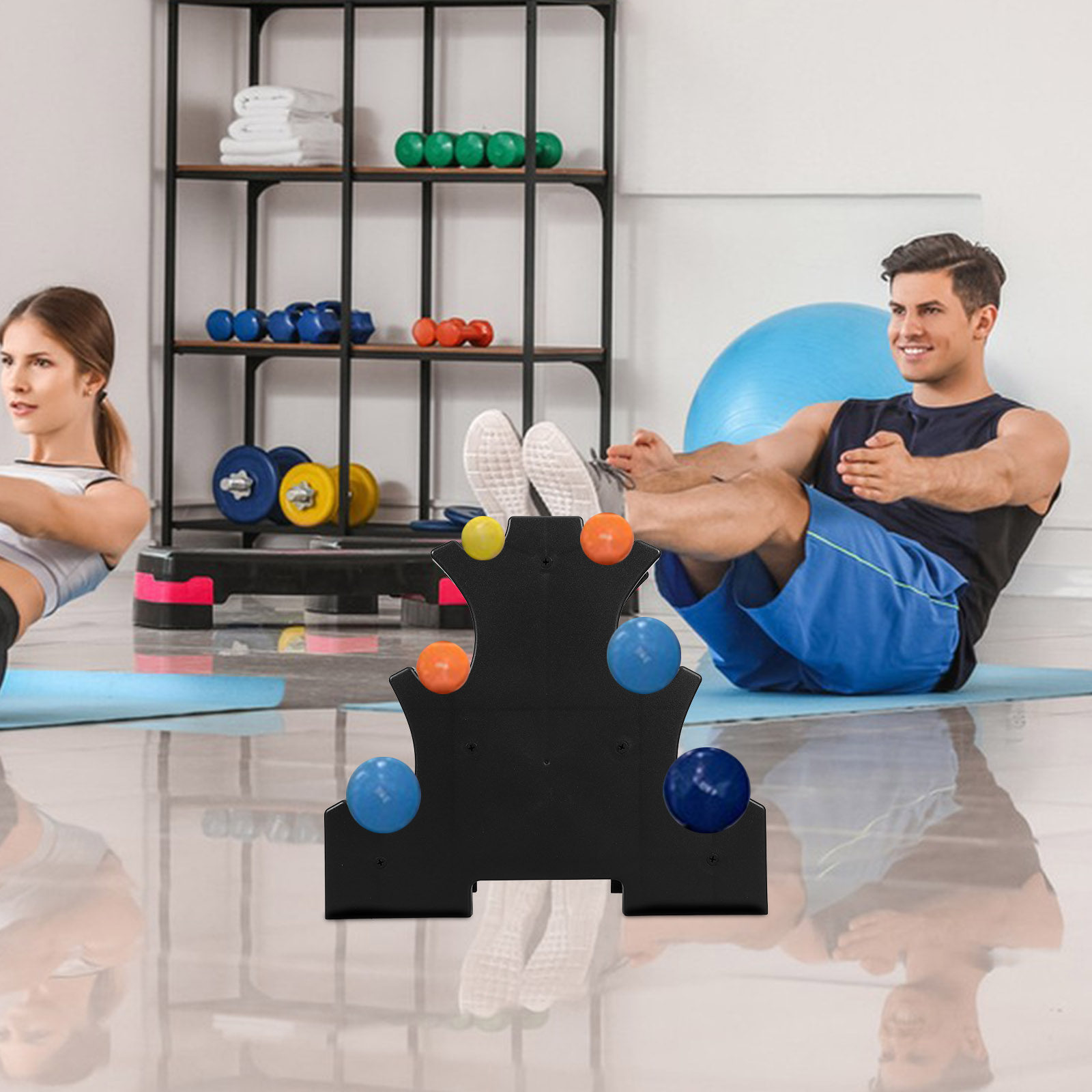Home Gym Designs - 3-Tier Dumbbell Rack Sturdy PP Construction