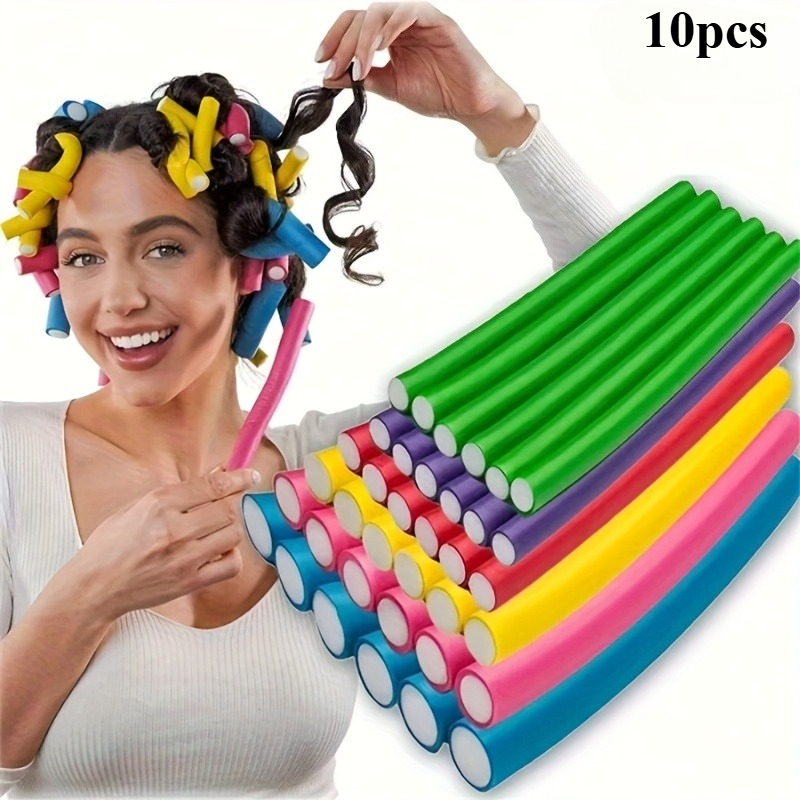 Preacher Curl Pad - 10pcs Flexible Hair Curling Rod Hair