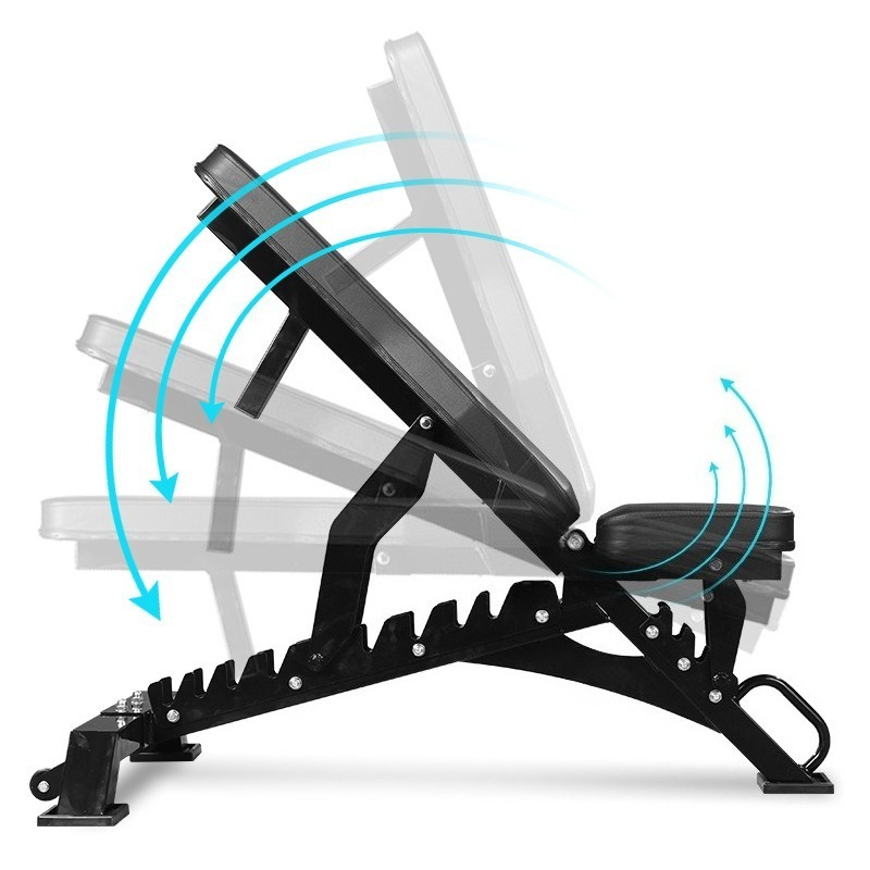 Home Gym Dumbbells - Commercial Metal Adjustable Dumbbell Bench Foldable