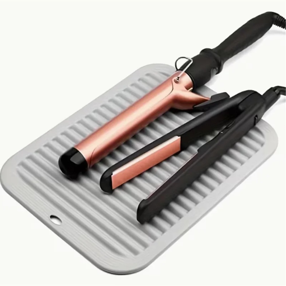 Preacher Curl Pad - Silicone Heat Resistant Mat for Hair