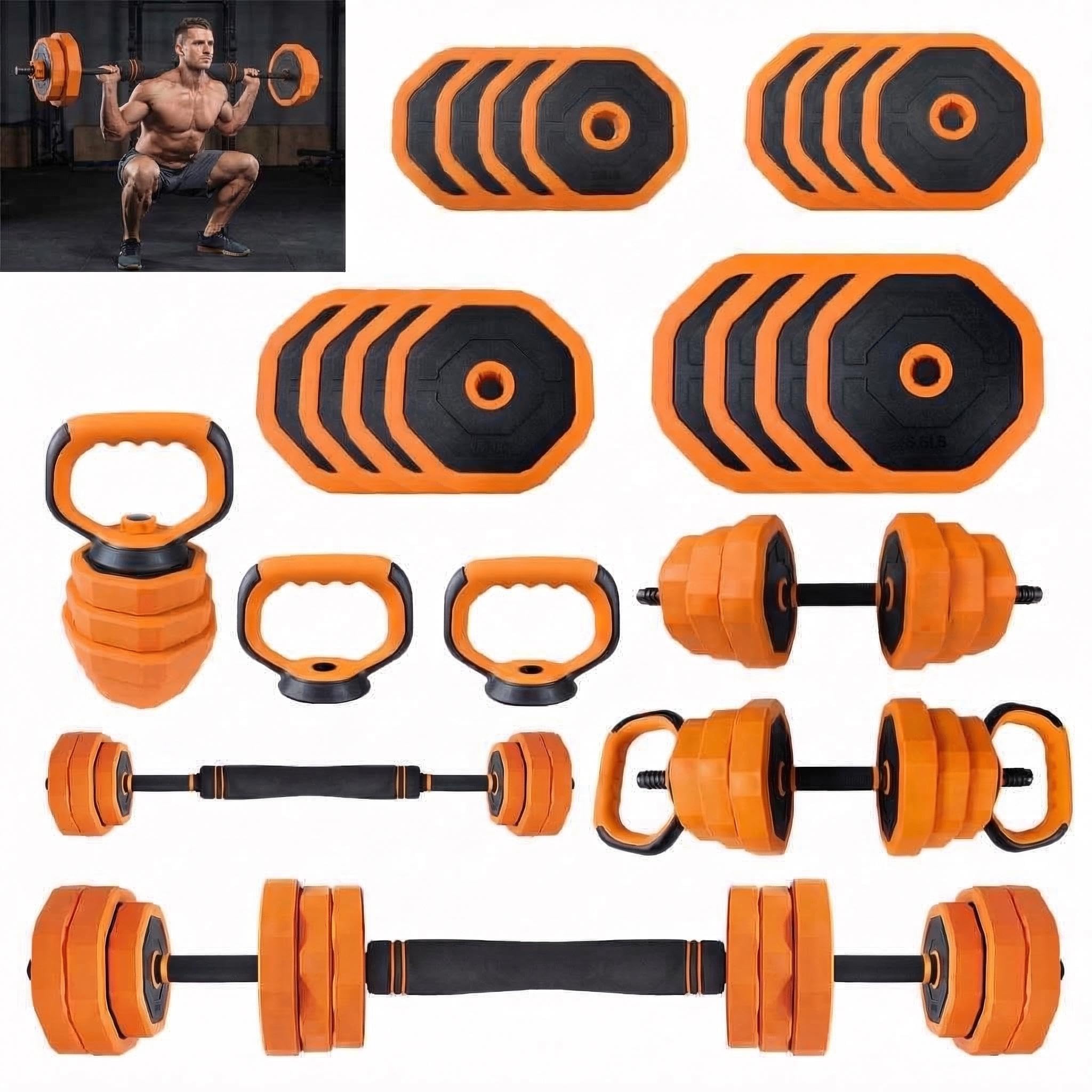 Home Gym Used - Adjustable Dumbbells, 44lbs Free Weight Set