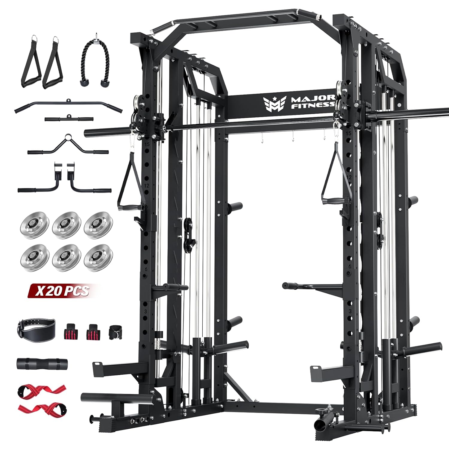 Pulley Home Gym - Smith Machine Home Gym Squat Rack