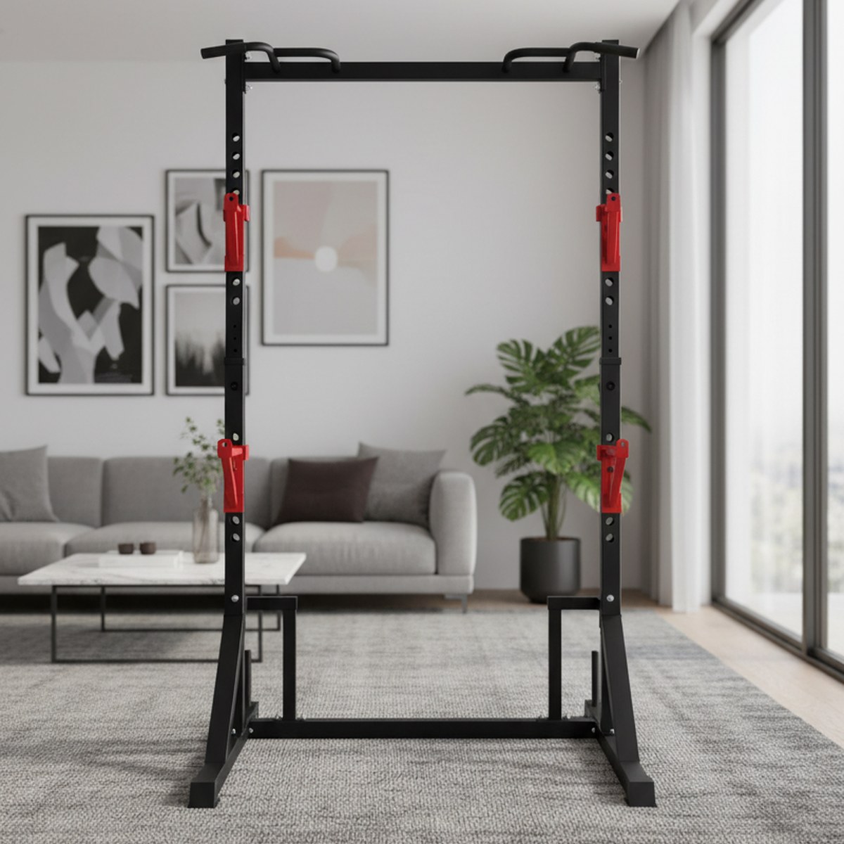 Adjustable Power Rack with Pul - огляд і ціна Fitness Home Gym Equipment