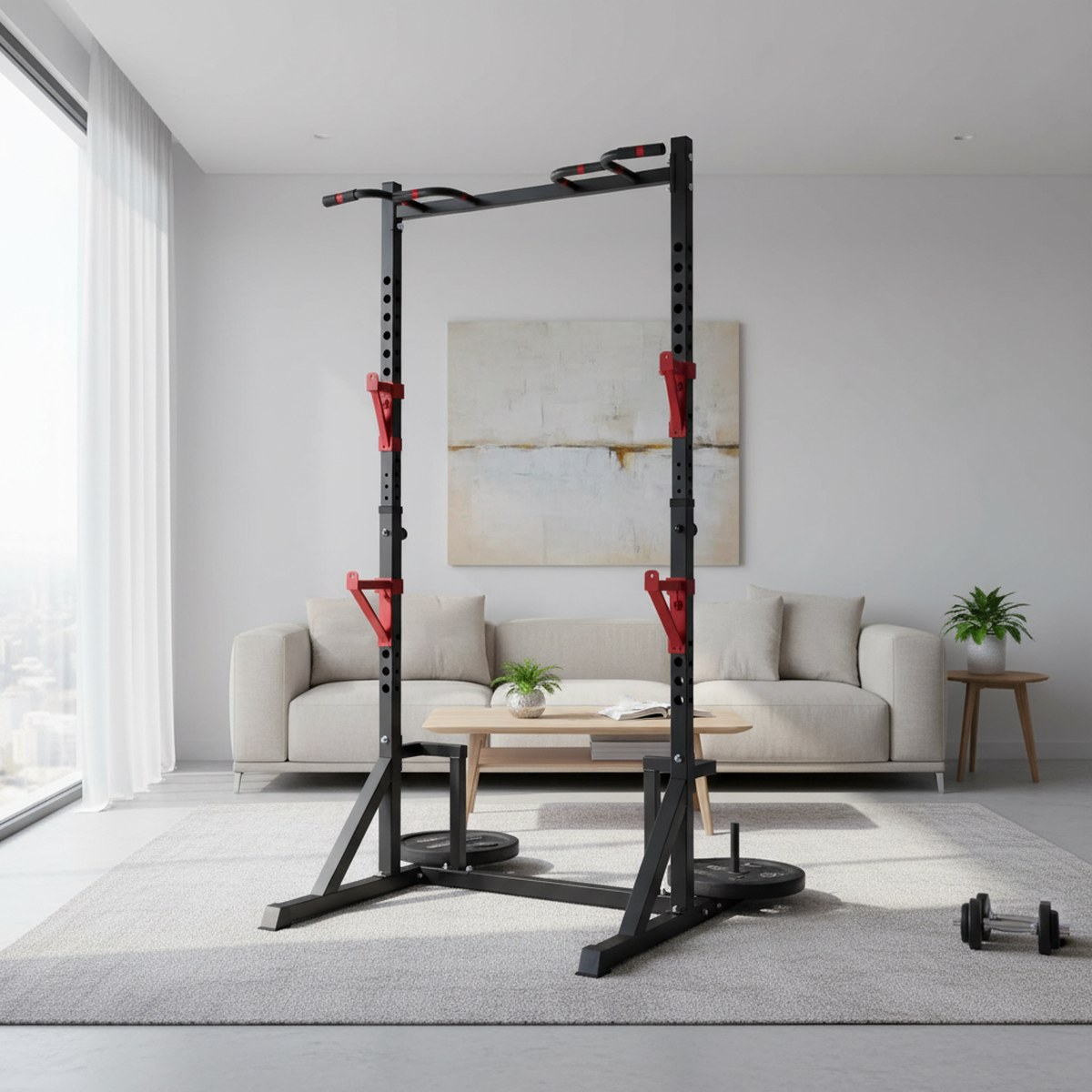 Adjustable Power Rack with Pul - огляд і ціна Fitness Home Gym Equipment