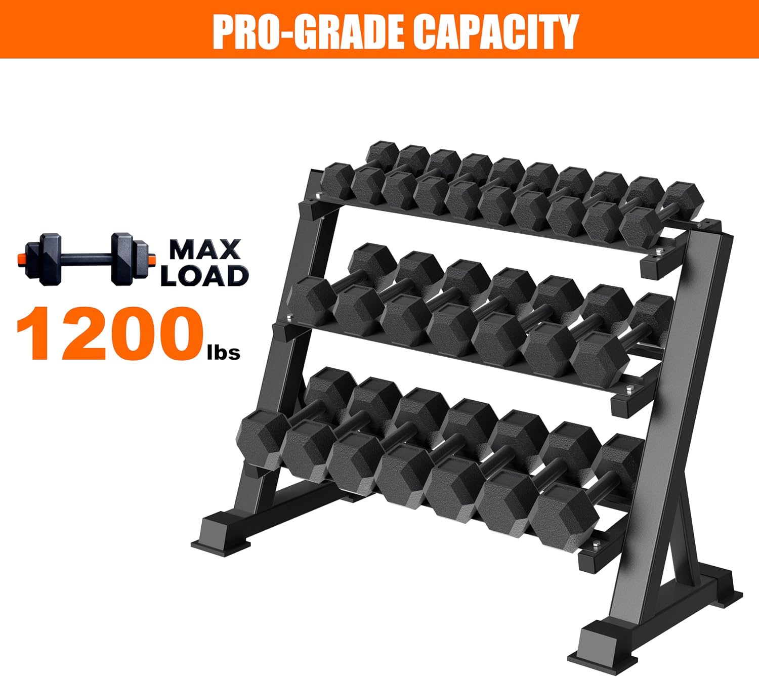 Heavy Duty Three Tier Dumbbell - огляд і ціна Home Gym Dumbbells