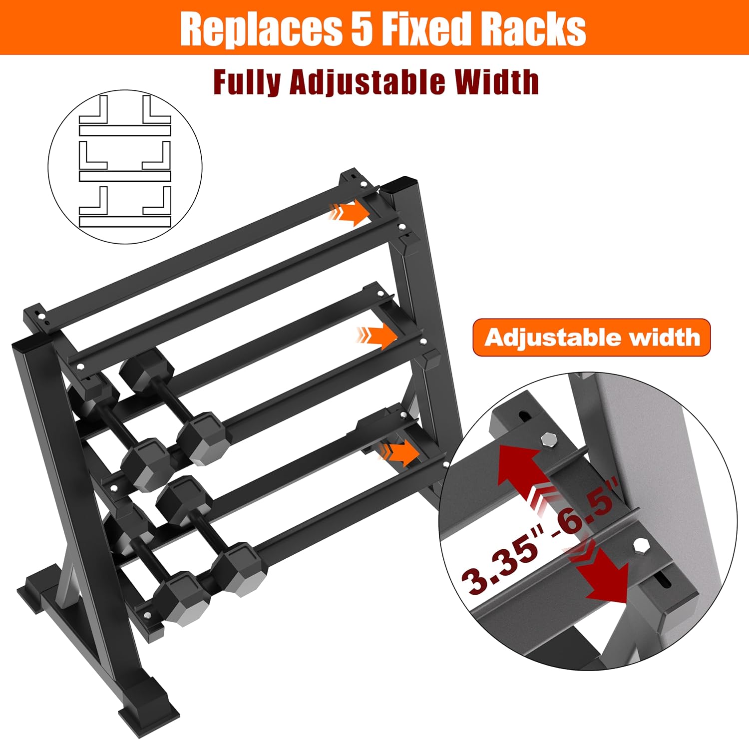 Heavy Duty Three Tier Dumbbell - огляд і ціна Home Gym Dumbbells