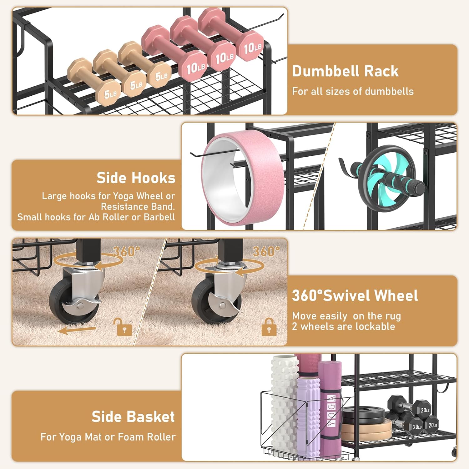 Home Gym Storage, No Material  - огляд і ціна Home Gym Dumbbells