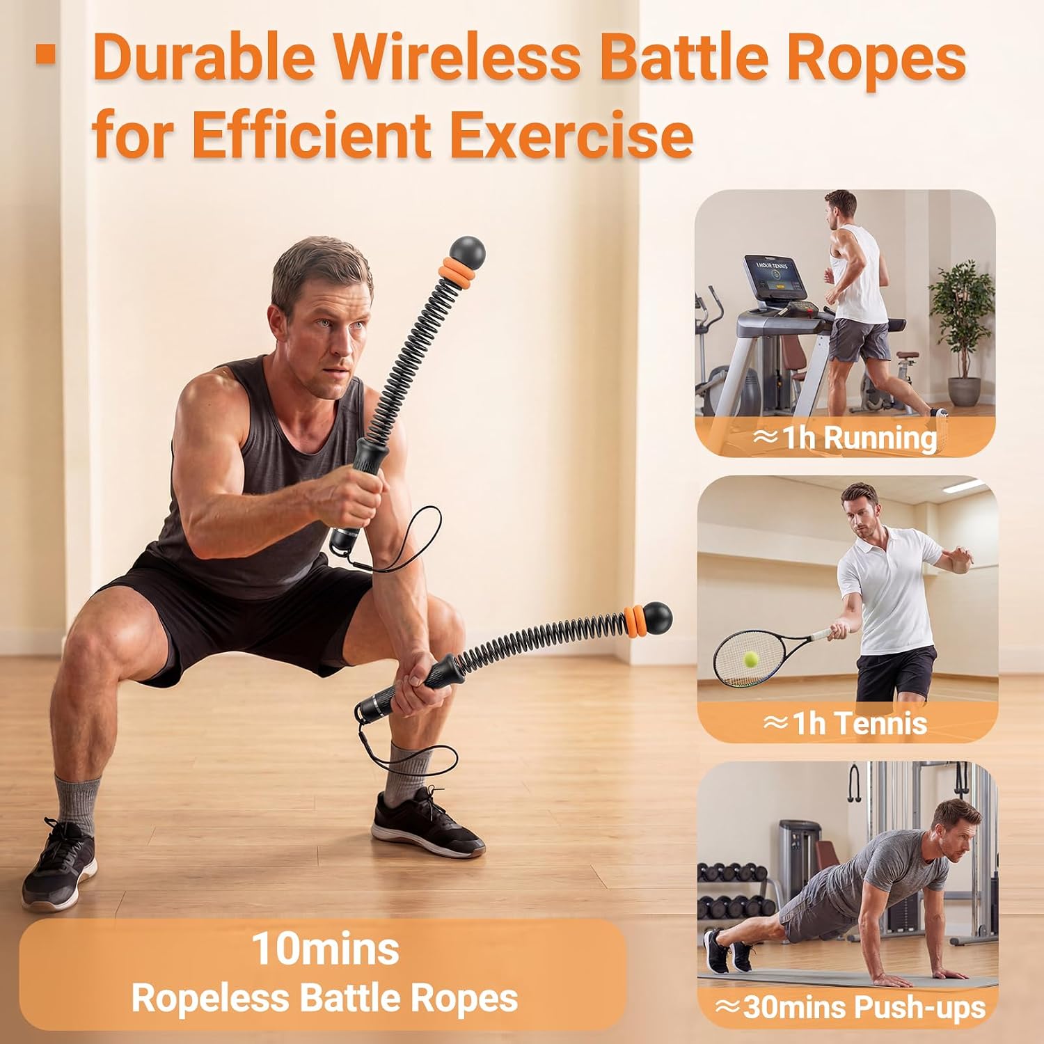 Adjustable Ropeless Battle Rop - огляд і ціна Fitness Home Gym Equipment