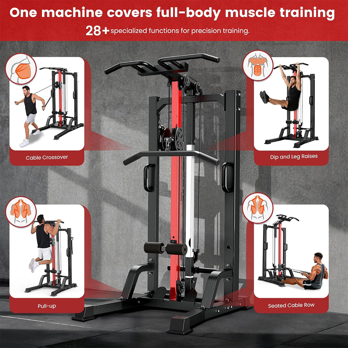 Pooboo Home Gym Machine - High - огляд і ціна Pulley Home Gym
