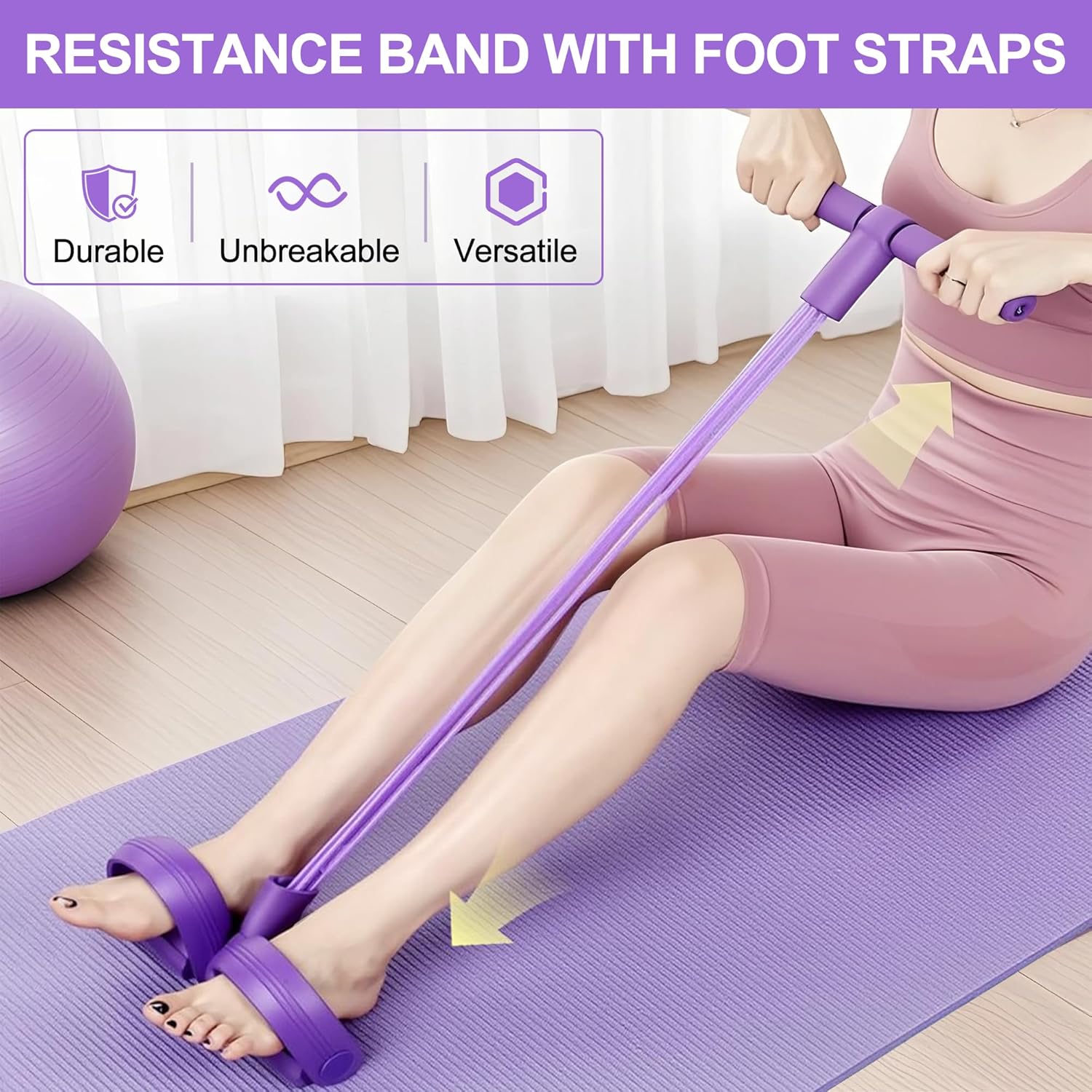 4-Tube Pedal Resistance Band M - огляд і ціна Home Gym Simple
