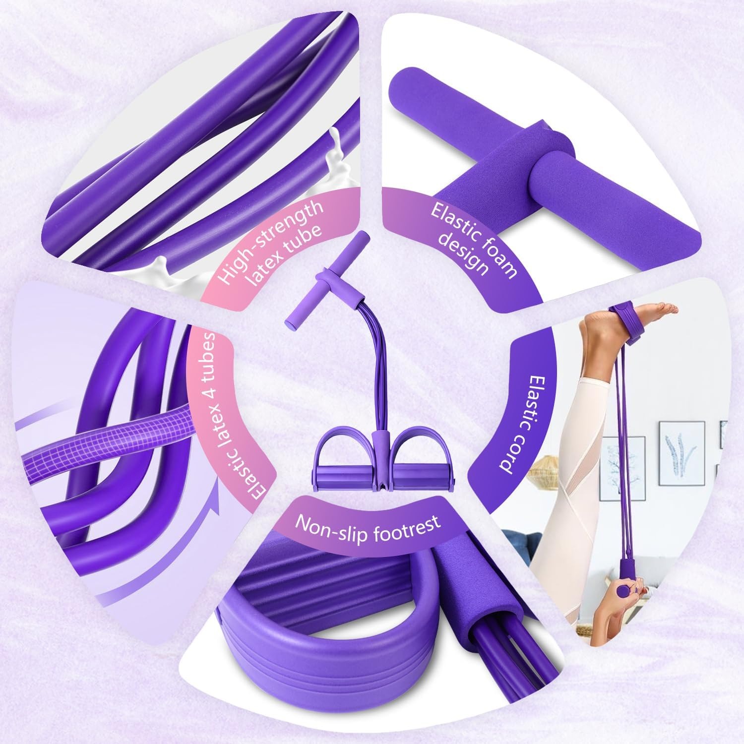4-Tube Pedal Resistance Band M - огляд і ціна Home Gym Simple