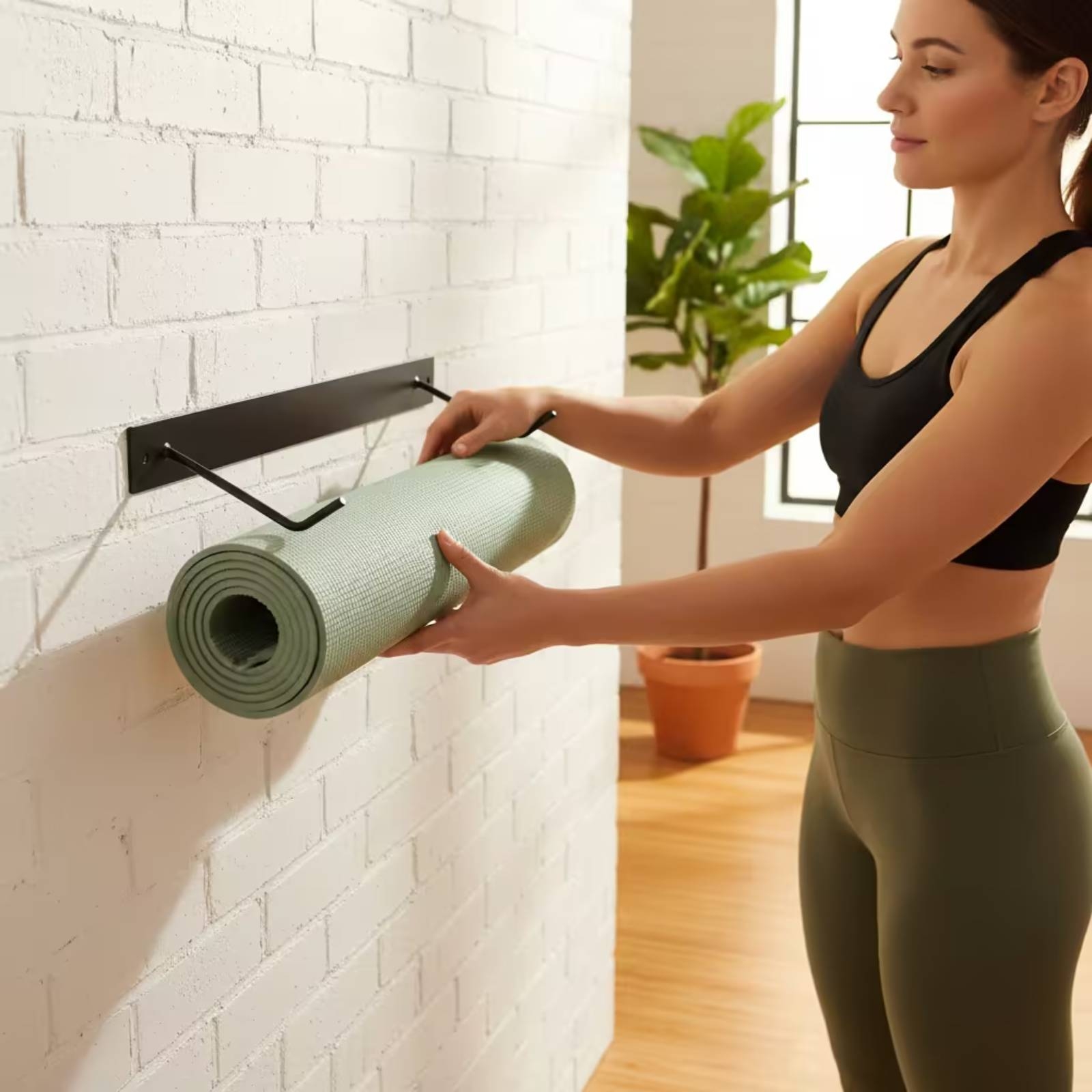Fitness Mat Storage Rack Sturd - огляд і ціна Home Gym Room