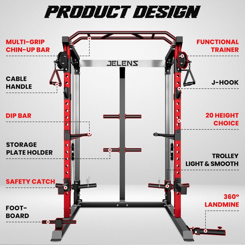 2000LBS Multi-Function Power R - огляд і ціна Pulley Home Gym