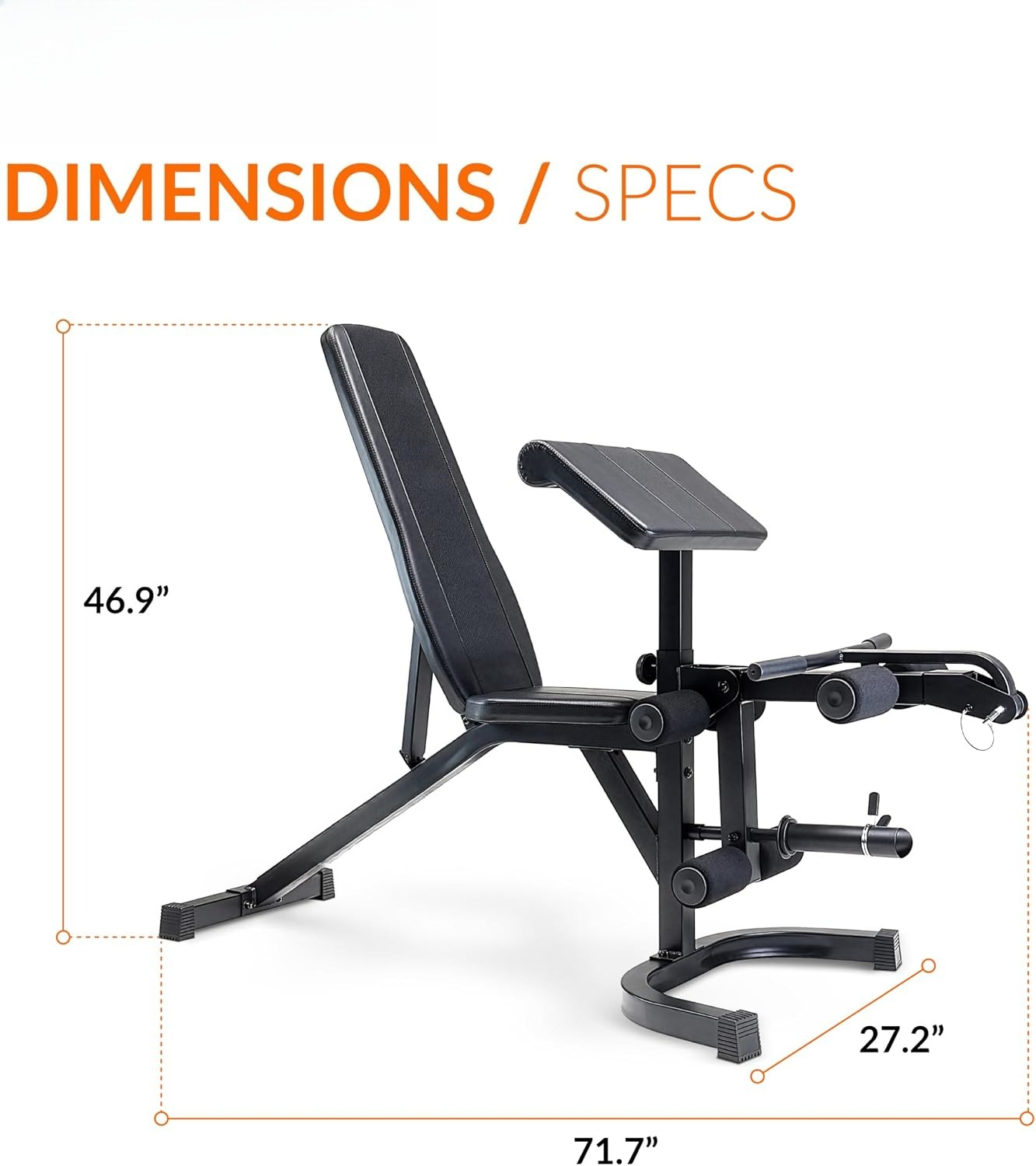 Adjustable Utility Weight Benc - огляд і ціна Preacher Curl Pad