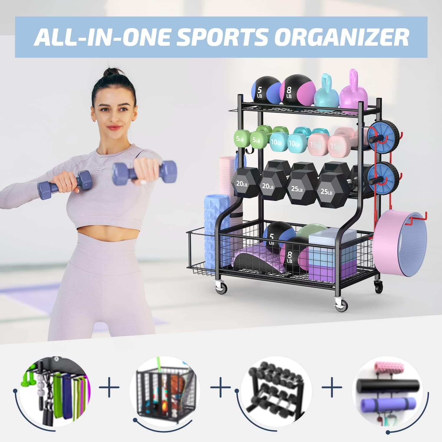 Home Gym Dumbbell Rack with Wh - огляд і ціна Home Gym Dumbbells