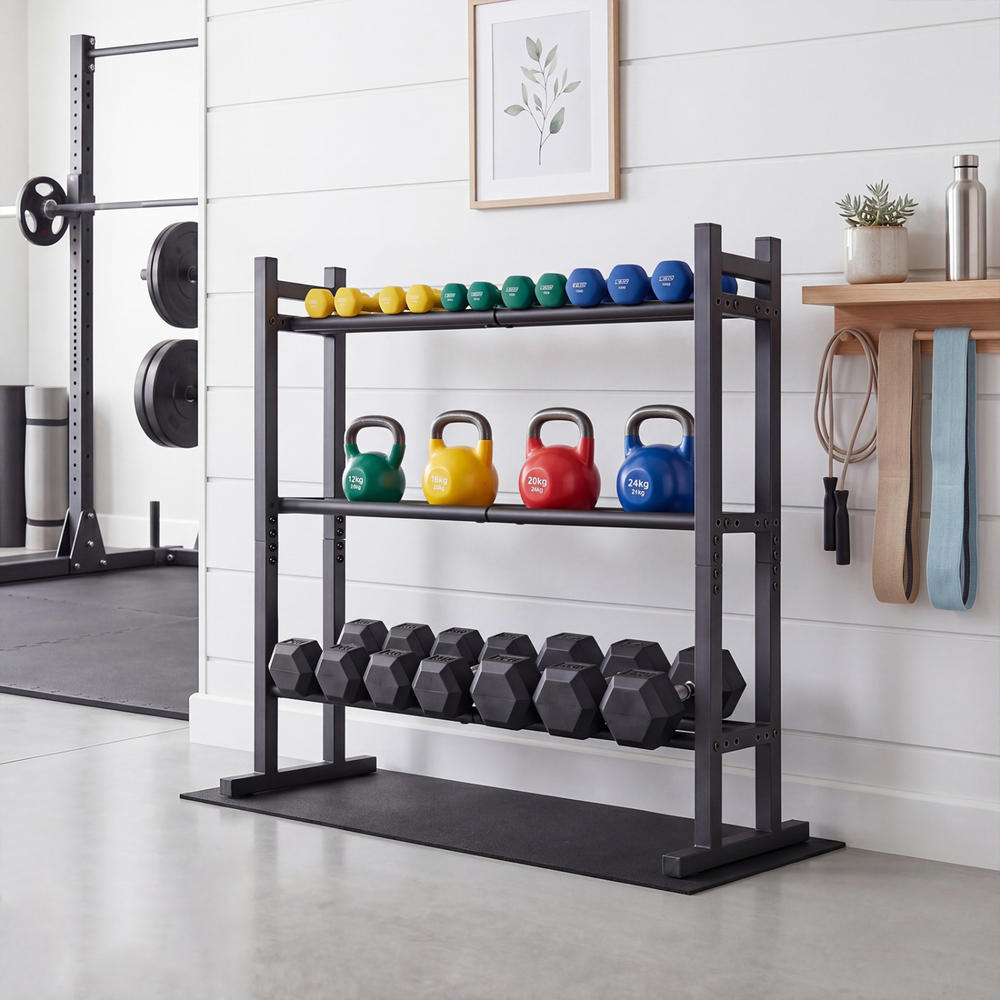 Heavy Duty 3-Tier Dumbbell Rac - огляд і ціна Home Gym Dumbbells