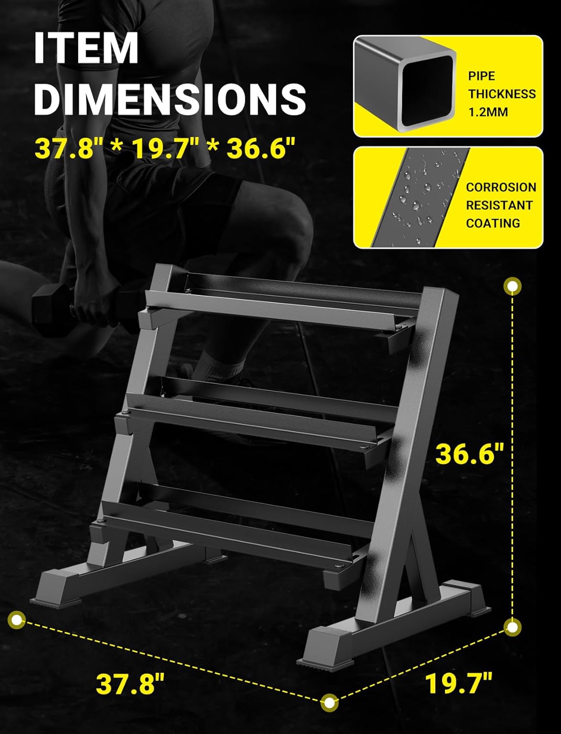 Home Gym Dumbbell Rack, 3 & 5  - огляд і ціна Home Gym Dumbbells